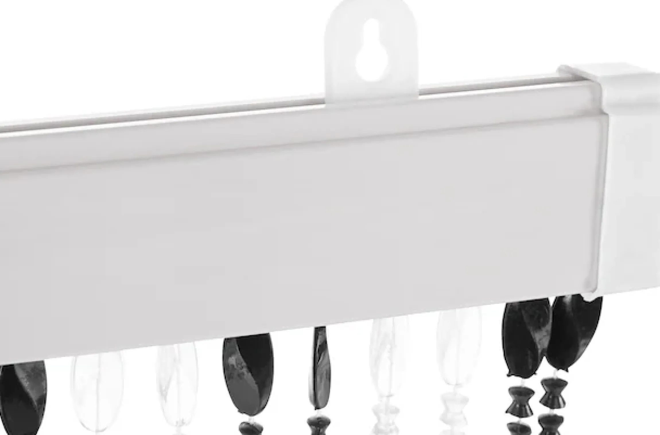 locker Türvorhang »Pearl« Hakenaufhängung 1 Stk. tlg. Kunststoff, transparent/schwarz, 72 Stränge