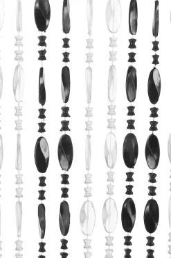 locker Türvorhang »Pearl« Hakenaufhängung 1 Stk. tlg. Kunststoff, transparent/schwarz, 72 Stränge