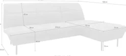 LOOKS by Wolfgang Joop Ecksofa »LOOKS IX L-Form« Quersteppung, ohne Armlehnen