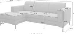LOOKS by Wolfgang Joop Ecksofa »LOOKS VII L-Form« klare Linien, edles Design