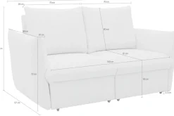 LOOKS by Wolfgang Joop Schlafsofa »LOOKS XII« mit Bettfunktion, Kissenoptik, Boxspring-Polsterung