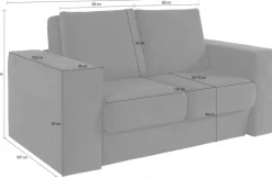 LOOKS by Wolfgang Joop 2-Sitzer »Looksv« Verwandlungssofa: aus Sofa wird Sofa mit 2 Hockern