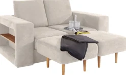 LOOKS by Wolfgang Joop 2-Sitzer »Looksvb« Verwandlungssofa: aus Sofa wird Sofa mit 2 Hockern, mit Regalfunktion