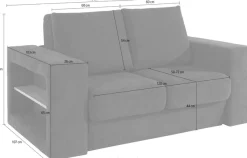 LOOKS by Wolfgang Joop 2-Sitzer »Looksvb« Verwandlungssofa: aus Sofa wird Sofa mit 2 Hockern, mit Regalfunktion