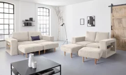 LOOKS by Wolfgang Joop 2-Sitzer »Looksvb« Verwandlungssofa: aus Sofa wird Sofa mit 2 Hockern, mit Regalfunktion