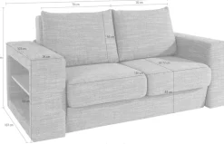 LOOKS by Wolfgang Joop 2,5-Sitzer »Looksvb« Verwandlungssofa: aus Sofa wird Sofa mit 2 Hockern, mit Regalfunktion