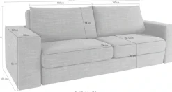 LOOKS by Wolfgang Joop 4-Sitzer »Looksv« Verwandlungssofa: aus Sofa wird Sofa mit 2 Hockern