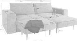 LOOKS by Wolfgang Joop 4-Sitzer »Looksv« Verwandlungssofa: aus Sofa wird Sofa mit 2 Hockern