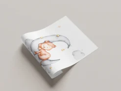 Lüttenhütt Bild mit Rahmen »oder Poster, Schlafender Affe auf Mond mit Sternen« Affen | Affenbilder | Fantasy | Tiere 1 Stk. tlg. HD Premium Druck