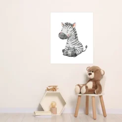 Lüttenhütt Bild mit Rahmen »oder Poster, Zebra« Fantasy | Tiere | Zebra Bilder 1 Stk. tlg. HD Premium Druck