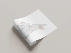 Lüttenhütt Bild mit Rahmen »oder Poster, Großer Hase und Hasenkind« Fantasy | Liebessprüche | Schriftzug | Tiere 1 Stk. tlg. HD Premium Druck