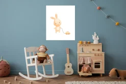 Lüttenhütt Bild mit Rahmen »oder Poster, Hase mit Spielzeugauto« Fantasy | Tiere 1 Stk. tlg. HD Premium Druck