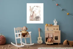 Lüttenhütt Bild mit Rahmen »oder Poster, Tiere im Dschungel« Baum | Bilder von Afrika | Elefant | Elefanten Bilder | Elephant | Fantasy | Giraffe | Tiere 1 Stk. tlg. HD Premium Druck