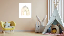 Lüttenhütt Bild mit Rahmen »oder Poster, Regenbogen mit Punkten« Fantasy | Regenbogen 1 Stk. tlg. HD Premium Druck