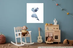 Lüttenhütt Bild mit Rahmen »oder Poster, Wal mit Luftballons« Fantasy | Luftballon | Tiere | Wassertiere 1 Stk. tlg. HD Premium Druck
