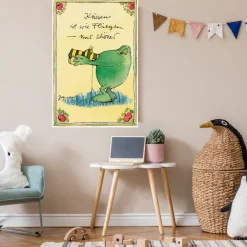 LuckyLinde Leinwandbild »Der Froch und die Tigerente - Küssen ist…« Ente | Figuren | Filmfiguren | Frosch | Motivationsbilder | Schriftzug | Tiere | Tiger 1 Stk. tlg. Exklusive JANOSCH Kindermotive