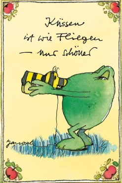 LuckyLinde Leinwandbild »Der Froch und die Tigerente - Küssen ist…« Ente | Figuren | Filmfiguren | Frosch | Motivationsbilder | Schriftzug | Tiere | Tiger 1 Stk. tlg. Exklusive JANOSCH Kindermotive