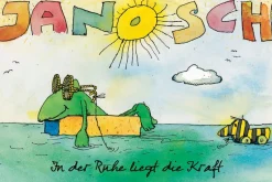LuckyLinde Leinwandbild »Der Frosch und die Tigerente« Ente | Figuren | Filmfiguren | Frosch | Motivationsbilder | Schriftzug | Tiere | Tiger 1 Stk. tlg. Exklusive JANOSCH Kindermotive
