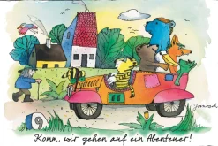 LuckyLinde Leinwandbild »Der kleine Tiger und der kleine Bär - Abenteuer«