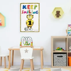 LuckyLinde Leinwandbild »Der kleine Tiger mit Fußball« Ente | Enten | Figuren | Filmfiguren | Motivationsbilder | Schriftzug | Sport | Sprüche