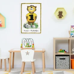 LuckyLinde Leinwandbild »Der kleine Tiger - Fußballfan« Ente | Enten | Figuren | Filmfiguren | Motivationsbilder | Schriftzug | Sport | Sprüche