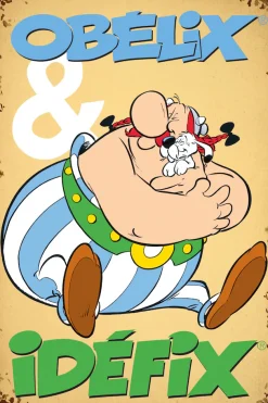 LuckyLinde Metallbild »Obelix und Idefix II« Fantasy | Figuren | Film | Filmfiguren 1 Stk. tlg. Stahlschild 20x30 cm Wanddeko Bild zum Film "Kampf der Häuptlinge"