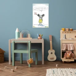 LuckyLinde Wanddekoobjekt »Die kleine Maus - Seid glücklich…« Exklusive JANOSCH Kindermotive, Stahlschild