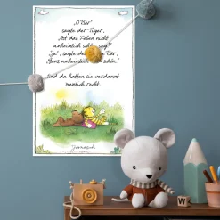 LuckyLinde Wanddekoobjekt »Der kleine Tiger und der kleine Bär - JANOSCH Zitat« Exklusive JANOSCH Kindermotive, Stahlschild