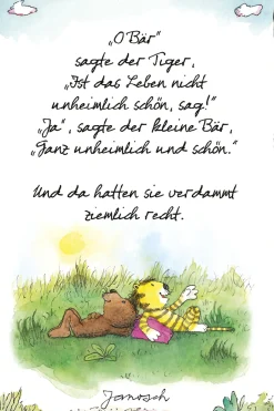 LuckyLinde Wanddekoobjekt »Der kleine Tiger und der kleine Bär - JANOSCH Zitat« Exklusive JANOSCH Kindermotive, Stahlschild