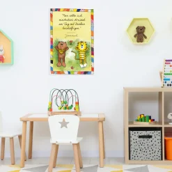 LuckyLinde Wanddekoobjekt »Der kleine Bär und der kleine Tiger - JANOSCH Zitat« Exklusive JANOSCH Kindermotive, Stahlschild