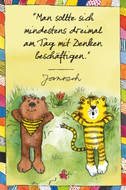 LuckyLinde Wanddekoobjekt »Der kleine Bär und der kleine Tiger - JANOSCH Zitat« Exklusive JANOSCH Kindermotive, Stahlschild