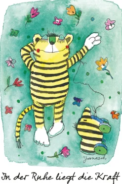 LuckyLinde Wanddekoobjekt »Der kleine Tiger - In der Ruhe...« Exklusive JANOSCH Kindermotive, Stahlschild