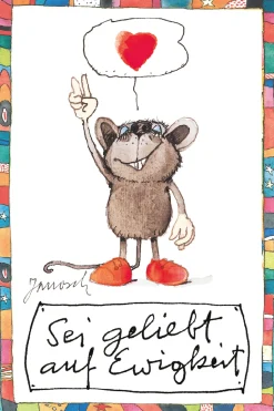 LuckyLinde Wanddekoobjekt »Sei geliebt auf Ewigkeit« Exklusive JANOSCH Kindermotive, Stahlschild