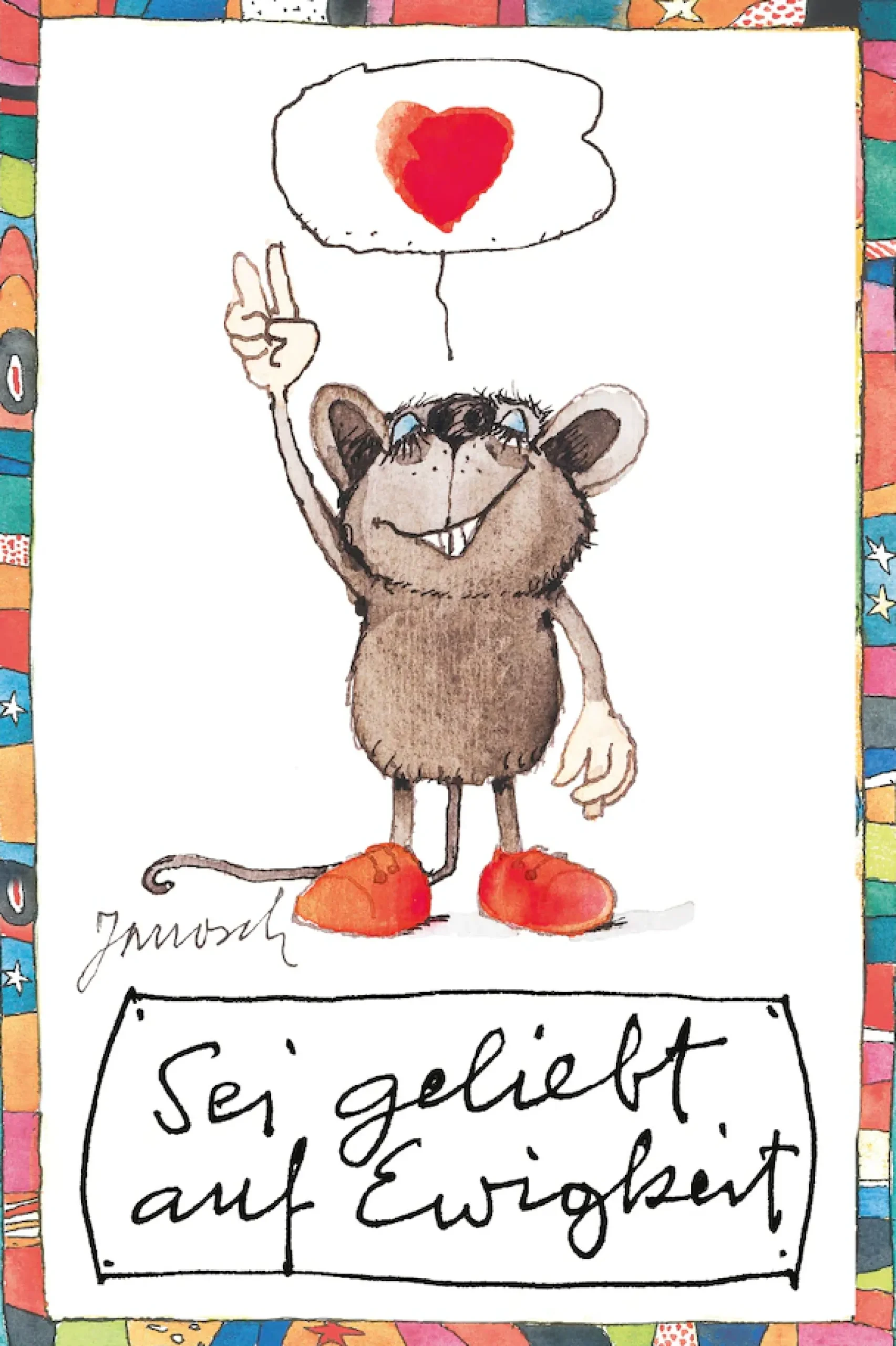 LuckyLinde Wanddekoobjekt »Sei geliebt auf Ewigkeit« Exklusive JANOSCH Kindermotive, Stahlschild