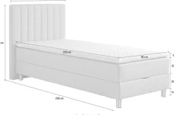 Maintal Boxbett mit Bettkasten und Kaltschaum-Topper