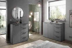 Manjana Möbel Kommode »mit Schwarz matten Metallgriffen in verschiedenen Ausführungen« mit Soft-Close-Funktion, in zwei Breiten verfügbar, 90 cm oder 135 cm