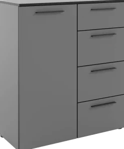 Manjana Möbel Kommode »mit Schwarz matten Metallgriffen in verschiedenen Ausführungen« mit Soft-Close-Funktion, in zwei Breiten verfügbar, 90 cm oder 135 cm