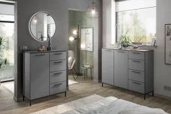Manjana Möbel Kommode »mit Schwarz matten Metallgriffen in verschiedenen Ausführungen« mit Soft-Close-Funktion, in zwei Breiten verfügbar, 90 cm oder 135 cm