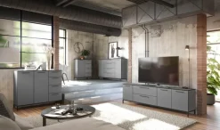 Manjana Möbel Kommode »mit Schwarz matten Metallgriffen in verschiedenen Ausführungen« mit Soft-Close-Funktion, in zwei Breiten verfügbar, 90 cm oder 135 cm