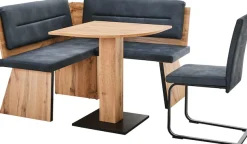 massivline&more Eckbankgruppe »Treviso« 3 tlg. tlg. besteht aus Tisch, Eckbank, Freischwinger