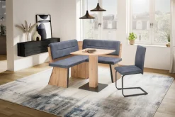 massivline&more Eckbankgruppe »Treviso« 3 tlg. tlg. besteht aus Tisch, Eckbank, Freischwinger