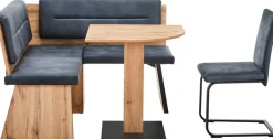 massivline&more Eckbankgruppe »Treviso« 3 tlg. tlg. besteht aus Tisch, Eckbank, Freischwinger