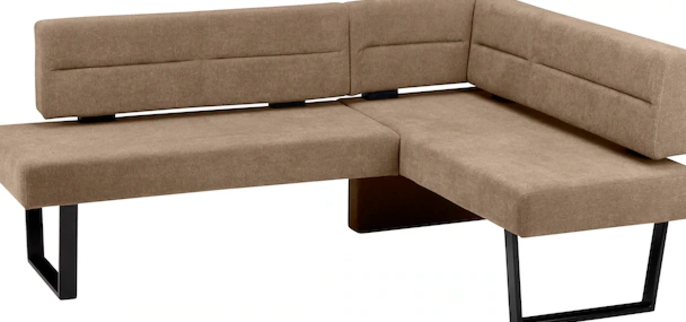 massivline&more Eckbank »Martina« modernes Design, Gestell aus massivem Metall
