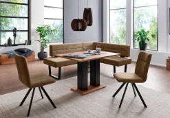 massivline&more Eckbank »Martina« modernes Design, Gestell aus massivem Metall