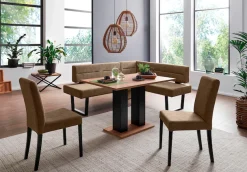 massivline&more Eckbank »Martina« modernes Design, Gestell aus massivem Metall