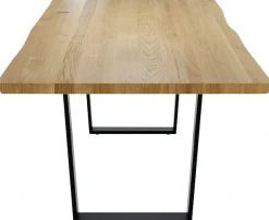 massivline&more Esstisch »Oviedo 4, Kufentisch, Küchentisch, Tisch, Holztisch« 2 Stk. tlg. mit Baumkante und massiver Platte, Maße: 200 x 100 cm