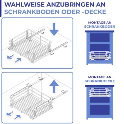 Maximex Auszug »Ablagekorb« Schrankauszug für zusätzlichen Stauraum im Küchenschrank