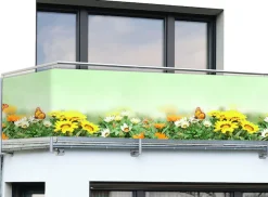 Maximex Balkonsichtschutz 5 m, reißfest, mit Schmetterlings-Motiv