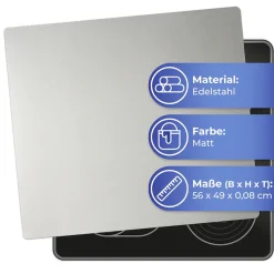 Maximex Küchenrückwand »Edelstahl« Wandblende, Spritzschutz für die Herdwand, Befestigung mit Klebepads