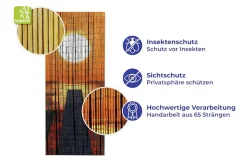 Maximex Türvorhang »Modell Sonnenuntergang« Hakenaufhängung 1 Stk. tlg. Insekten- und Sichtschutz aus Bambus, für Balkon oder Terrasse